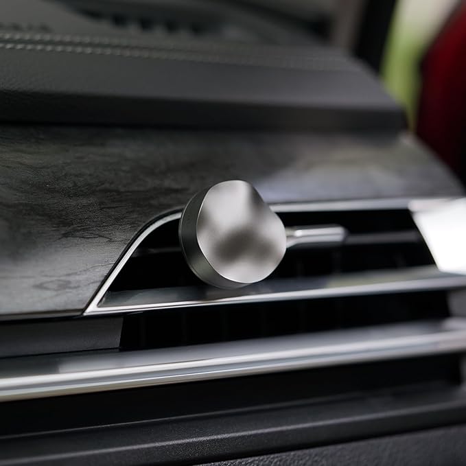 THEDOTS Metal Wave Car Air Freshener Vent Clip, Moroccan Mint Tea, Water Ripple Design, Long-lasting Fragrance, Gift for Drivers