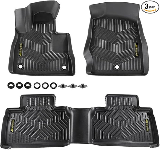 ANDPLAY TPE Floor Mats Liners Compatible with Ford Explorer 2020 2021 2022 2023 2024(Excludes Hybrid) All Weather Protection Black Floor Liners alfombras para carro