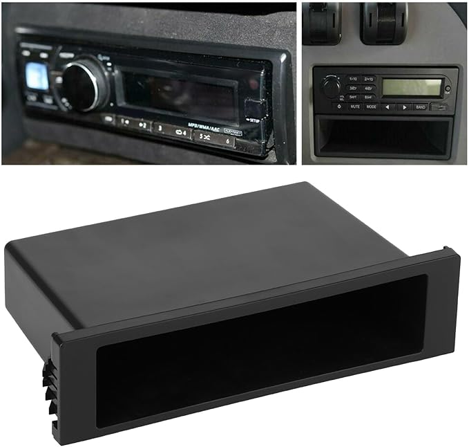 Aramox Car Stereo Storage Box Dashboard Organizer Pocket Universal 1Din Inner Interior Organizer for Select Model Accessories