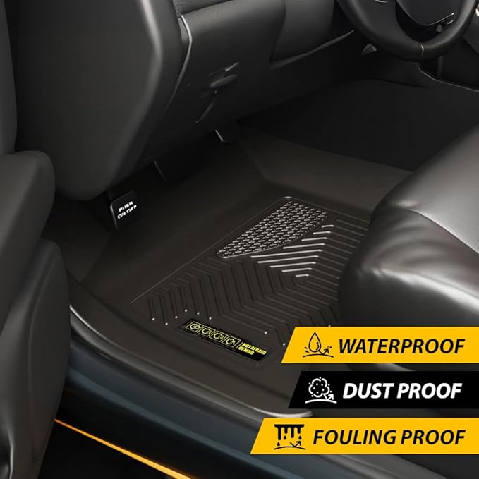 TPE Floor Mats Cargo Liners Compatible with Tesla Model Y 2020-2024 5-seat (NOT fit 7-SEAT),6PCS,All-Weather Protection