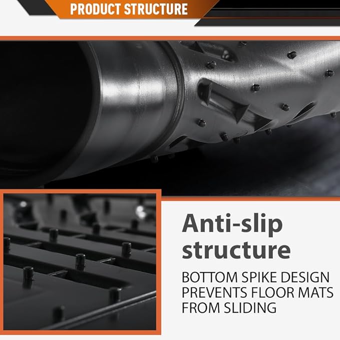 ANDPLAY TPE Floor Mats Liners 3PCS Compatible with Honda Civic Coupe/Sedan 2016-2021 Fit Honda Civic Hatchback 2017-2021 Fit Insight 2016-2021 Front & 2nd Row Liner All Weather Liners