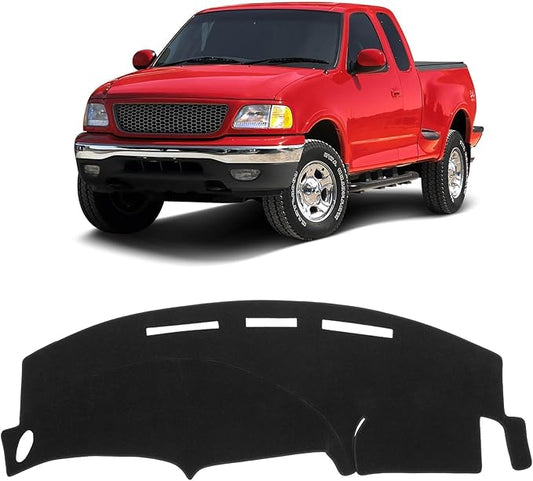 KUST Car Dash Cover for Ford F150 F-150 1997 1998 1999 2001 2002 2003/Ford Expedition 1997-2002 Polyester Dashboard Cover Non-Slip Interior Accessories for F150 Custom Fit Dash Mat Black