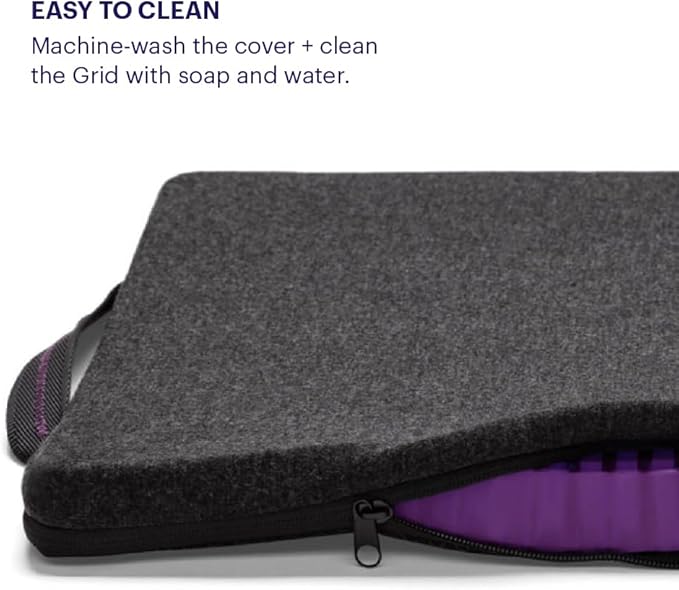 Purple Royal Seat Cushion - Seat Cushion for The Car Or Office Chair - Temperature Neutral Grid