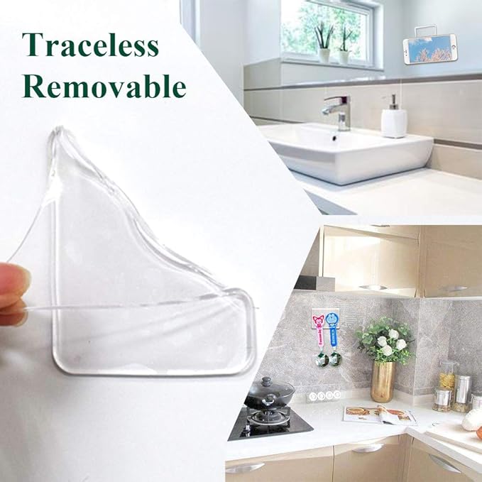 Sticky Gel Pads (10 Pack), As Seen On TV Removable Traceless Gripping Pad Washable Reusable Anti Slip Pad for Car Dashboard Office Home Stick Anything Anywhere, Clear