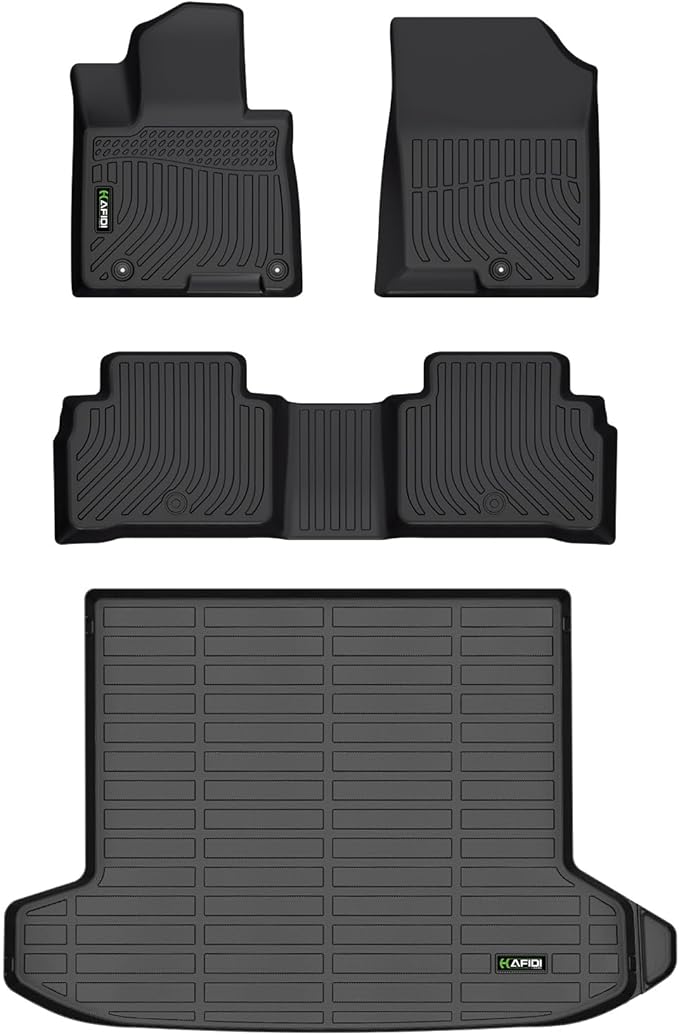 All Weather Car Floor Mats & Cargo Liner for 2022-2025 2026 Hyundai Tucson (No Hybrid Models) Custom Fit Full Set Accessories - Black