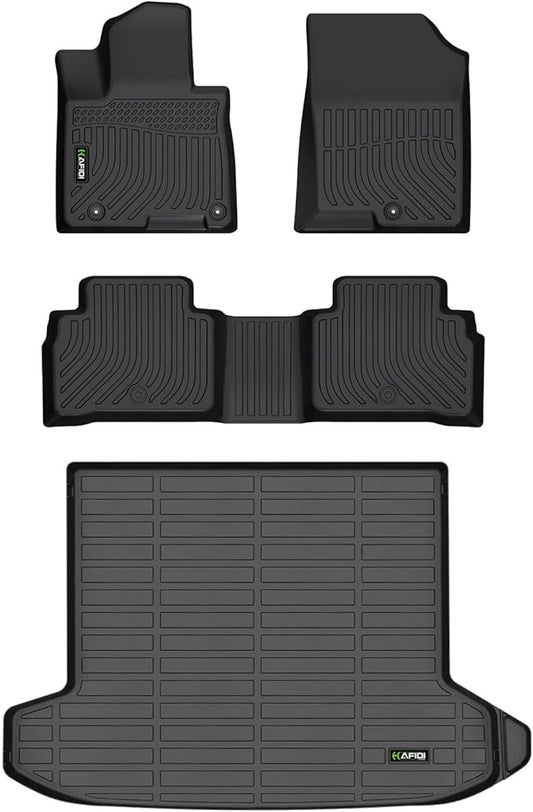 All Weather Car Floor Mats & Cargo Liner for 2022-2025 2026 Hyundai Tucson (No Hybrid Models) Custom Fit Full Set Accessories - Black