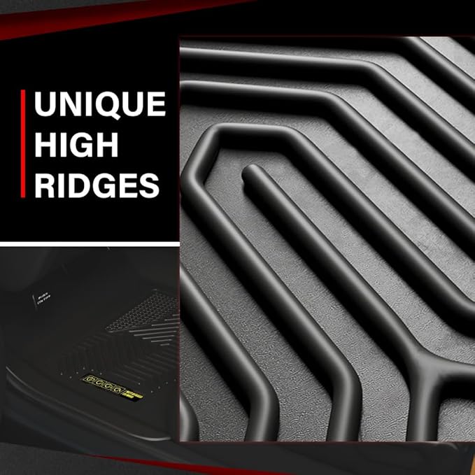 TPE Floor Mats Cargo Liners All-Weather Protection Compatible with Ford Expedition 2018-2025 with 2nd Row Bucket Seats Only for Carpet Flooring 1st & 2nd & 3rd 5PCS alfombras para carro