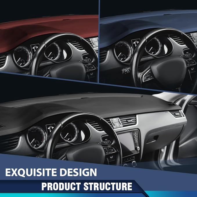 PIT66 Dash Cover Dashboard Compatible with Chevy & GMC Truck C/K 1500, Suburban, Tahoe, Yukon 1997-1999 Fit Chevy & GMC Truck C/K 2500/3500 1997-2000 Fit Cadillac Escalade 1999-2000 Black