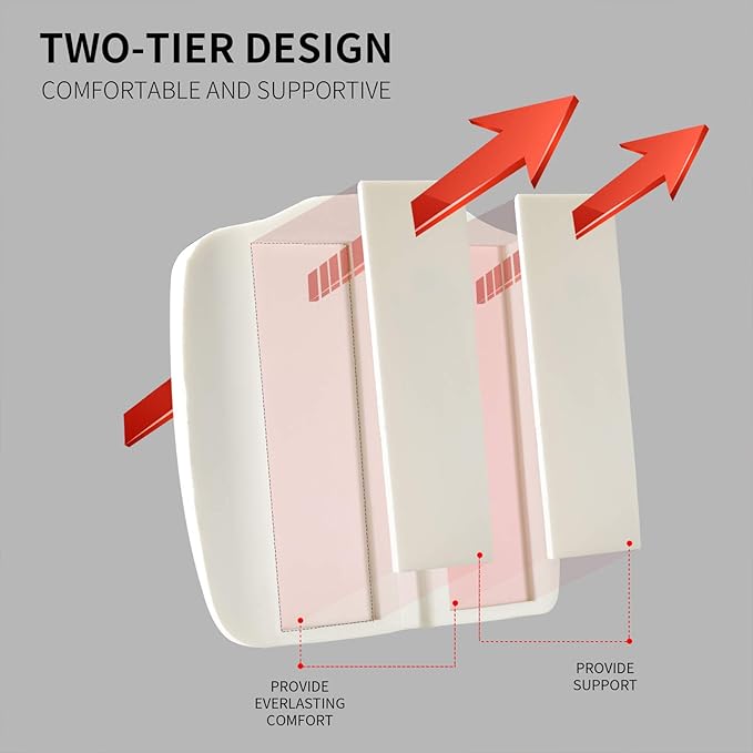 Leather Car Memory Foam Heightening Seat Cushion for Short People Driving, Hip(Coccyx/Tailbone) and Lower Back Pain Relief, Adult Booster Seat for Car, Truck,SUV,Office Chair,Wheelchair.