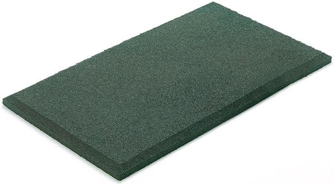 Playsafer Heavy Duty Commercial Grade Rubber Playground Safety Mat - Playground Protection Mat for Swings and Slides - 54" Long X 32" Wide x 2" Thick (Green)