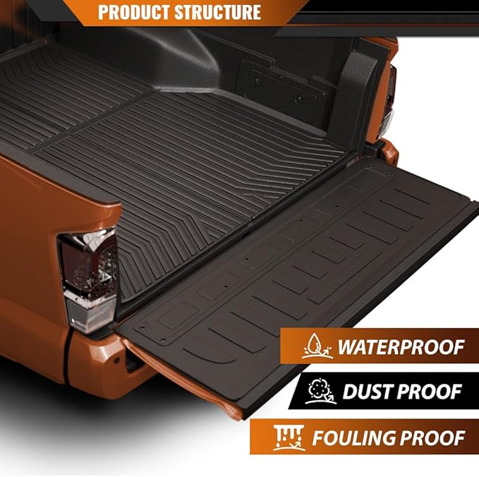 ANDPLAY TPE Floor Mats Liners 1PC Compatible with Toyota Tacoma 2005-2023 All Weather Protection Black Floor Liners alfombras para carro