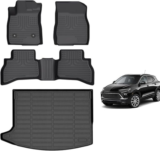 for Buick Encore GX AWD Floor Mats 2020-2026 Preferred | Select | Essence (Cargo Tray in Upper Deck Position), TPE Automotive All Weather Custom Car Floor Cargo Liner