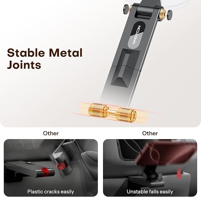 [2 Pack] OMOTON 360°Rotating for MagSafe Tripod, Adjustable Aluminum Magnetic Phone Tripod for iPhone 17/16/15/14 Pro Max Air, Foldable Cell Selfie Stick Fits Vlog, Gym, Travel Essentials Accessories