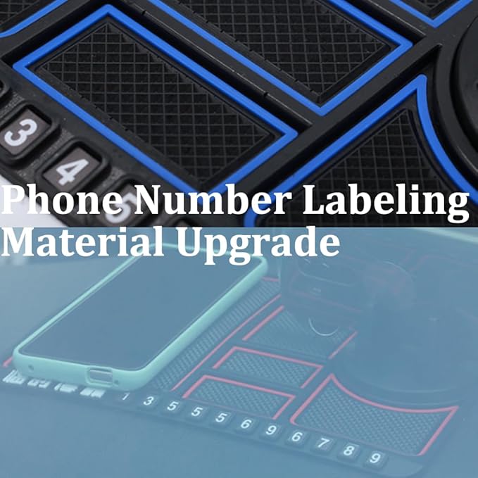 Anti-Slip Mat with Mobile Phone Holder, 2026 New Multifunction Car Anti-Slip Mat Auto Phone Holder, Extra Large Car Dash Accessories for Phone, Keys, Sunglasses (3Pcs)