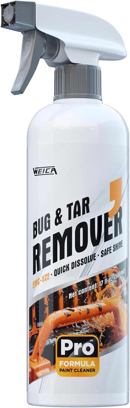 Pro Strength Bug and Tar Remover for Cars - Rapid Dissolve Formula, Safe on Clear Coat Paint, Windshield, Chrome - Effective Auto Detailing Cleaner - 16 fl oz