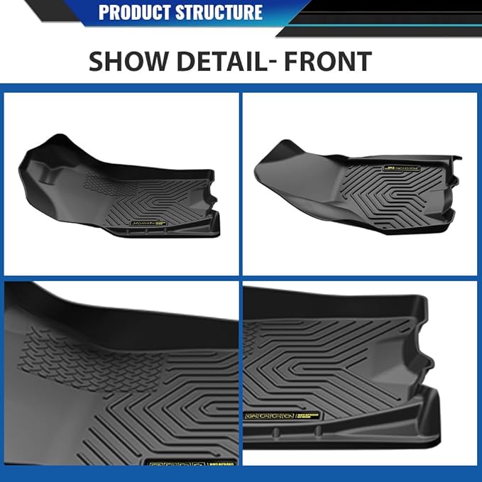 DOTCOM TPE Floor Mats Fit Dodge Ram Truck Crew Cab 2009-2018(NOT Fit Quad Cab), All Weather Custom Fit Full Cover Protection 1st & 2nd Row Truck Mats Cargo Liner Accessories,alfombras para carro 3PCS