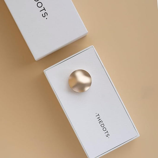 THEDOTS Metal Wave Car Air Freshener Vent Clip, Cashmere Wood Chestnut, Water Ripple Design, Long-lasting Fragrance, Gift for Drivers