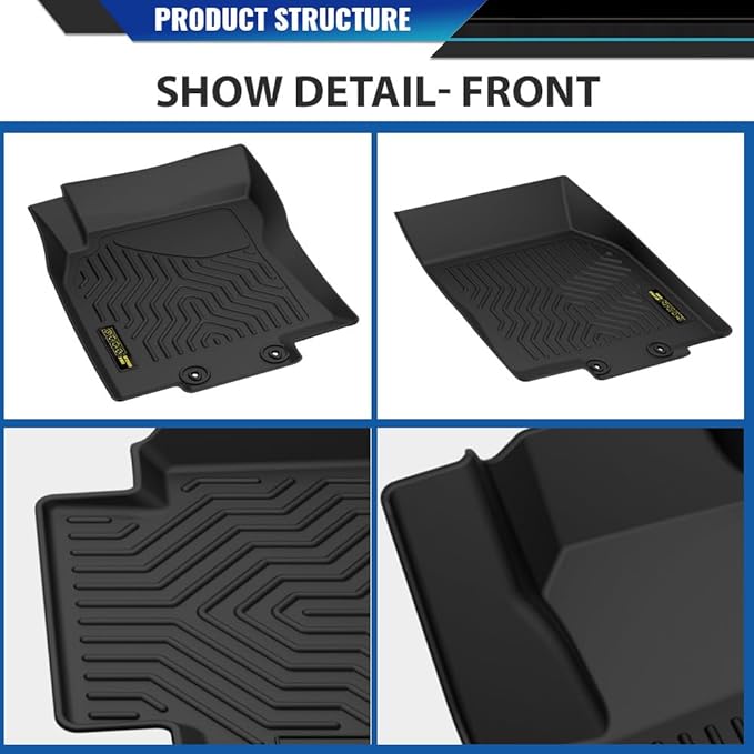 DOTCOM TPE Floor Mats Fit Nissan Rogue 2014-2020 (No Rogue Sport or Select Models), All Weather Full Cover Protection 1st & 2nd Row Cargo Liner Accessories,alfombras para carro 3PCS