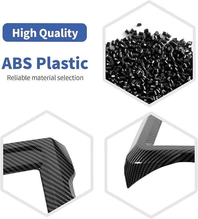 RT-TCZ for Jeep JL Center Console Radio Display Panel Trim Cover for Jeep Wrangler JL JLU Gladiator JT 2018-2023 Black Carbon Fiber Interior Accessories 7 inch