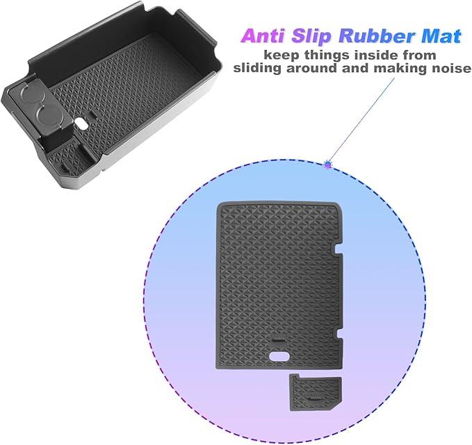 SXCY for 2018-2024 2025 XC40 Center Console Organizer for Volvo XC40 2024 2025 Console Organizer XC40 Center Console Tray 2024 XC40 Middle Console Armrest Organizer(with Coin Holder)