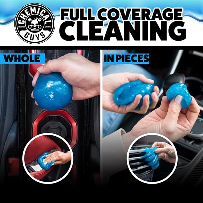 Chemical Guys Sticky Icky Car Cleaning Gel, Green Apple & Sweet Strawberry Scent - Detailing Kit, Car Dust Crevice Cleaner, Slime Auto Air Vent, Cleaning Putty for Keyboard Cleaner (4 Pack) - CJK1004