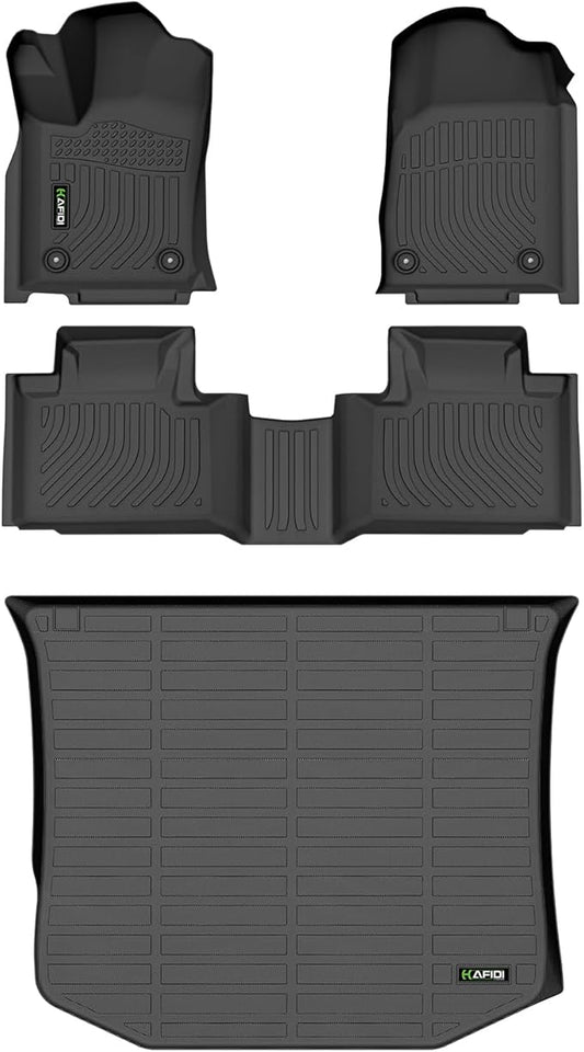 All Weather Car Floor Mats & Cargo Liner for Grand Cherokee 2016-2021/ Grand Cherokee WK 2022 (Not for L) Custom Fit Full Set Accessories - Black