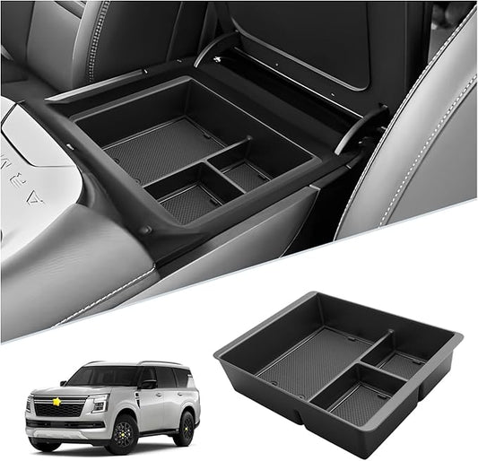 SKTU for 2025 2026 Nissan Armada Accessories Center Console Organizer for 2025 2026 Nissan Armada (SV/SL/Platinum/Pro-4X/Platinum Reserve) Console Tray Armada Middle Console Tray Durable