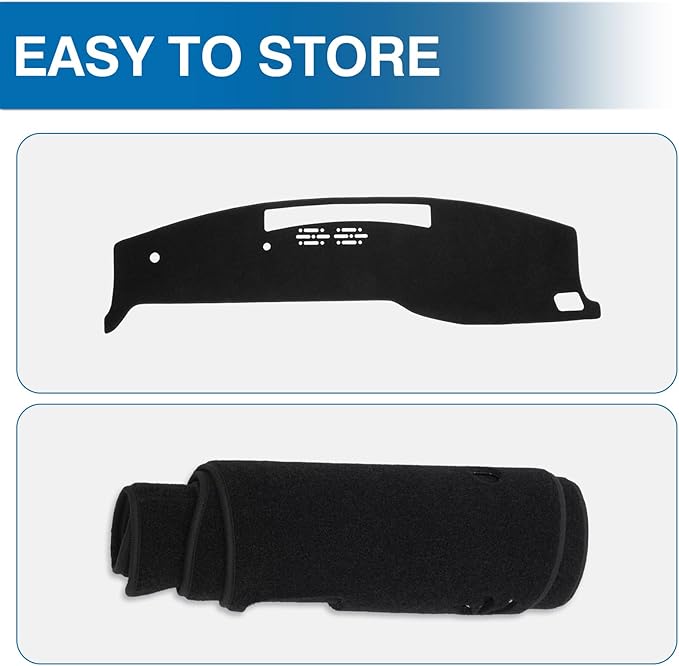 KUST Car Dash Cover Compatible with 2025-2026 Nissan Armada Dashboard Cover Dash Carpet Polyester Non-Slip Dash Protector Interior Accessories for Armada Custom Fit Dash Mat No Glare Black