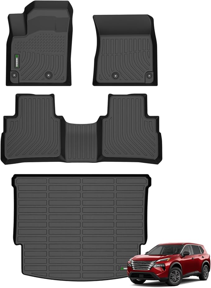 ANBINGO®-Floor Mats & Cargo Liner for Nissan Rogue 2025-2021 (NOT for Rogue Sport) All Weather Mat for Rogue TPE Car Matt Rugs Rogue Rubber Trunk Carpet Rogue Accessories