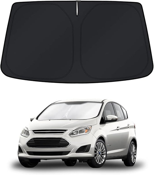 KUST Windshield Sun Shade for Ford C-Max 2013-2017 2018 2019 Window Accessories Shade Sun Visor Cover Foldable Block UV Rays
