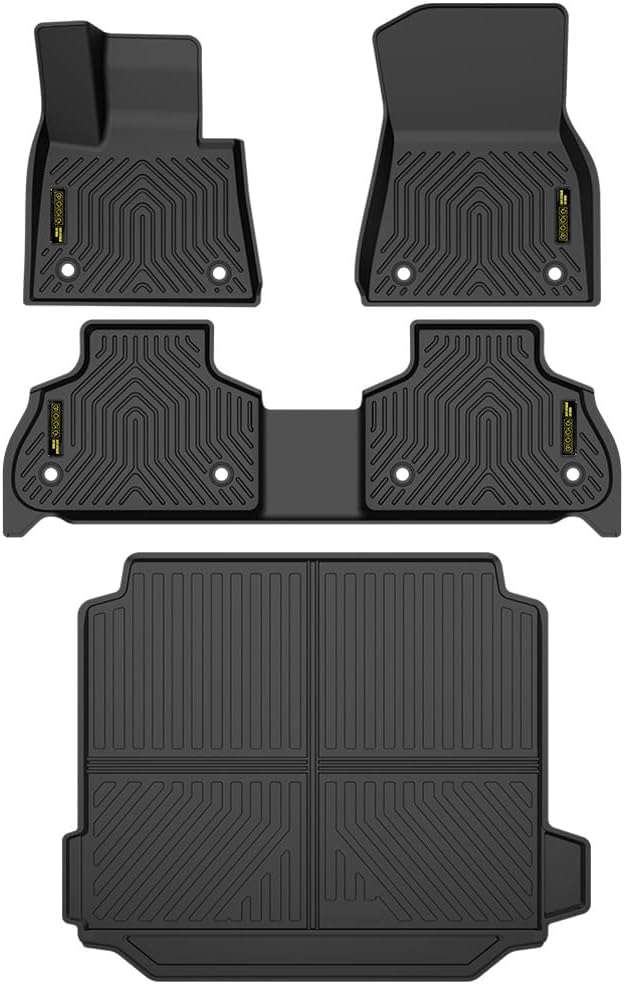 DOTCOM TPE Floor Mats Fit BMW X5 2019-2025(Only for 5 Passenger),All Weather Custom Fit Full Cover Protection 1st & 2nd & 3rd Row Truck Mats Cargo Liner Accessories,alfombras para carro 4PCS
