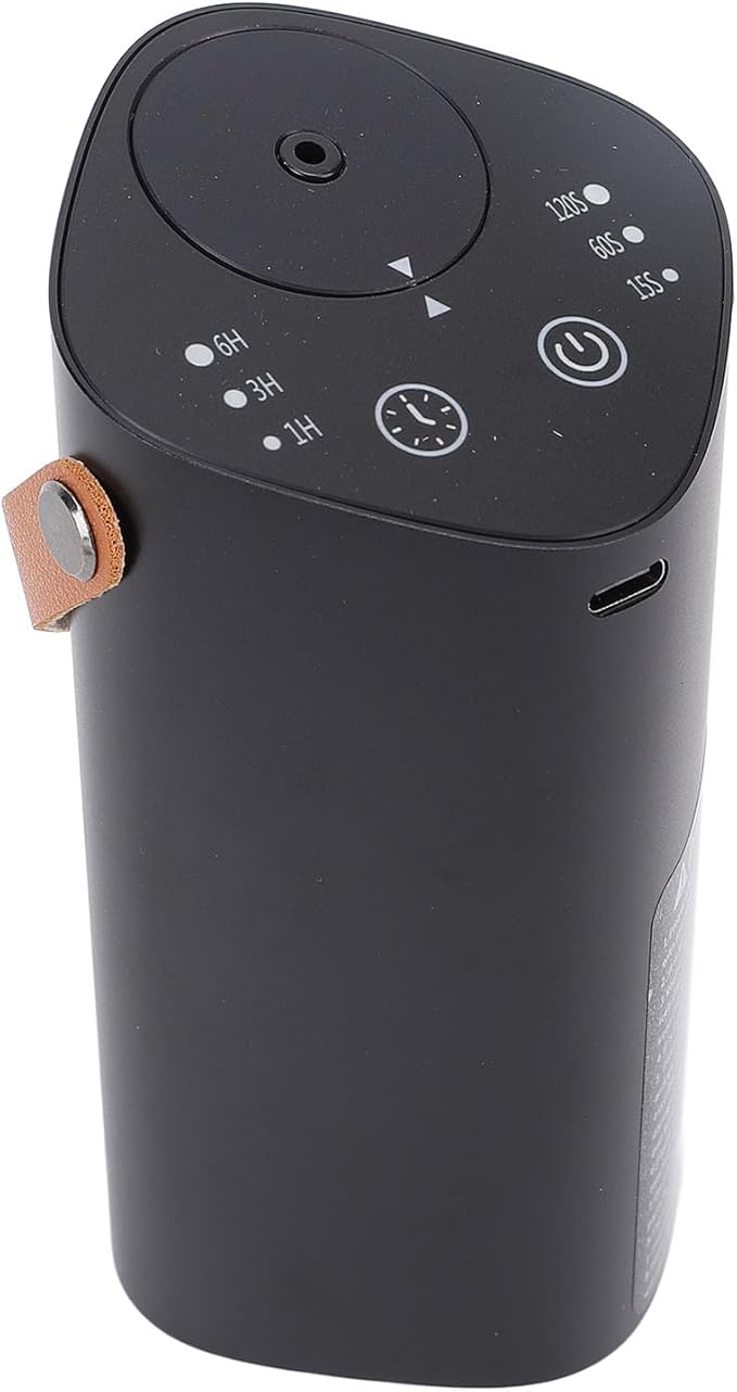 Waterless Essential Oil Diffuser Aluminum Quiet Portable Car Fragrance Diffuser Aromatherapy Machine with Timer for Bedroom Office