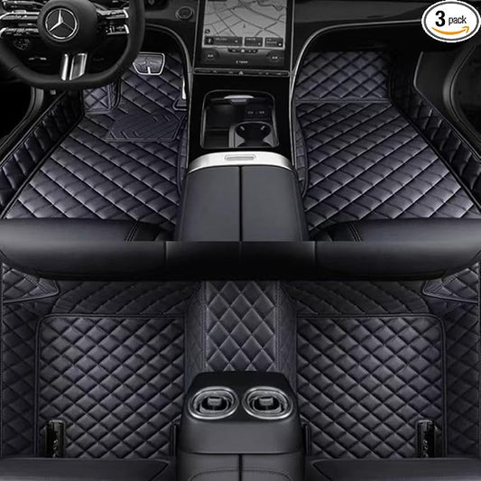 Luxury car Floor mats are for 99% of Vehicle Models,All Weather car Floor mats Provide Comprehensive Protection for Vehicles,Floor mats for car Personalized Customization! (Black)