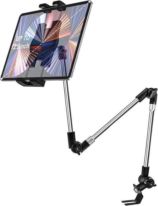 woleyi Car/Truck Seat Rail Tablet Mount, 35" Heavy Duty Car Floor Bolt Tablet Holder, Vehicle Front Seats Stand for iPad Pro Air Mini, iPhone, Galaxy Tabs, Z Fold, More 4-13" Cell Phones and Tablets