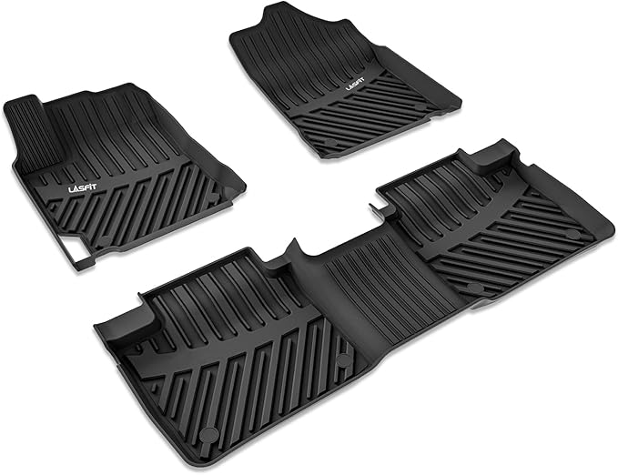 LASFIT Floor Mats for Toyota Camry 2017 2016 2015 LE/SE/XLE/XSE/Hybrid, Custom Fit TPE All Weather Floor Liners for Camry 2015-2017 1st & 2nd Row Car Mats, Black