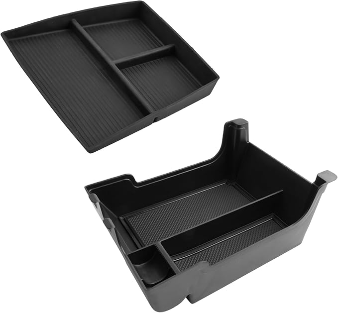 LUWU for 2024 Edge Center Console Tray Set 2021 2022 2023 2024 Ford Edge Accessories Dashboard Center Console Organizer Armrest Storage Box Tray 2PCS