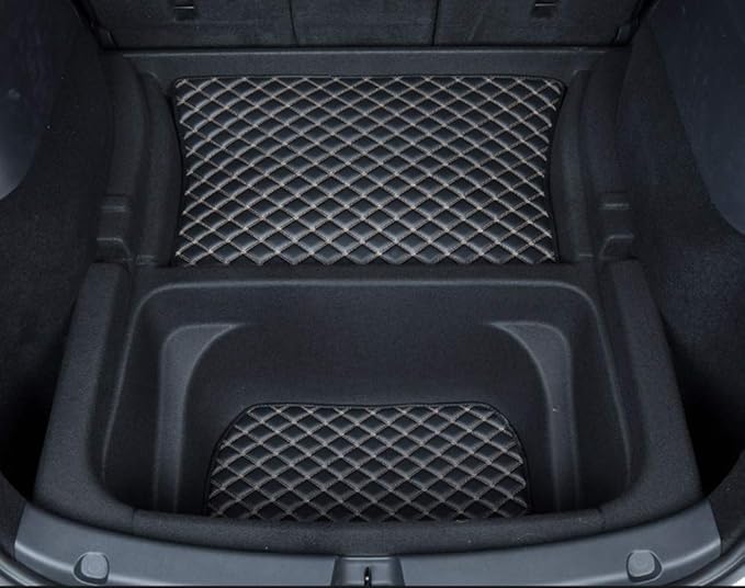 Tesla Model Y Rear Trunk Storage Mat Car Trunk Liner Compatible with Tesla Model Y (2020-2026) 2 Piece