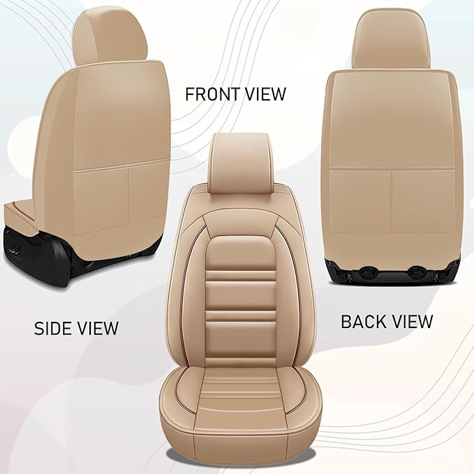 Seat Cover for Chevy Blazer 2019-2025 | Car Seat Covers Front Seats, Waterproof Seat Protectors, Automotive Front Seat Covers (Front Seat, Beige)
