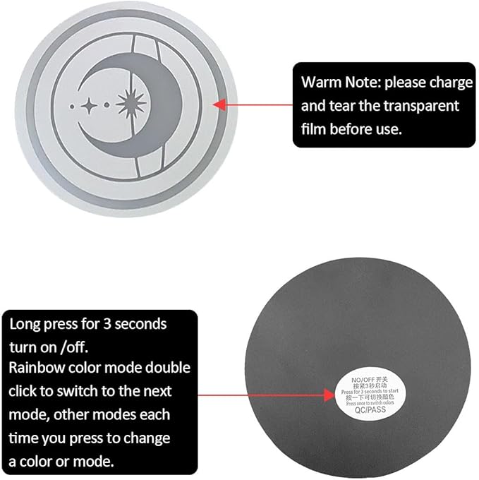 2PCS LED Cup Holder Lights for Car,7 Colors Changing USB Charging Cup Holder Insert Coasters,LED Car Coasters,Luminescent Cup Pad Interior Atmosphere Lamp Decoration Light