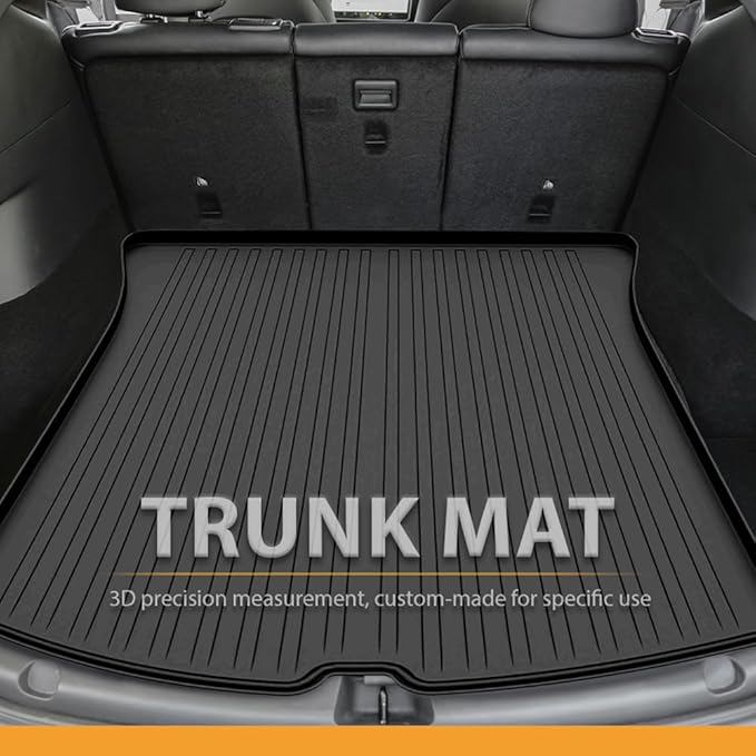 TPE Floor Mats Cargo Liners Compatible with Tesla Model Y 2020-2024 5-seat (NOT fit 7-SEAT),6PCS,All-Weather Protection