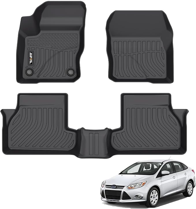 AIPOIL® Floor Mats for 2012-2018 Ford Focus (S | ST | SE | SEL | Titanium) | All-Weather | Easy to Clean | All-Round Protection丨Full Set Automobile mats Accessories.