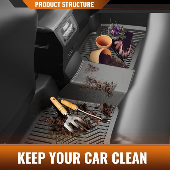 ANDPLAY TPE Floor Mats Liners 3PCS Compatible with Pontiac Vibe 2009-2010 Fit Toyota Corolla/Matrix 2009-2013 Transmission Automatic FWD All Weather Protection Floor Liners alfombras para carro Black