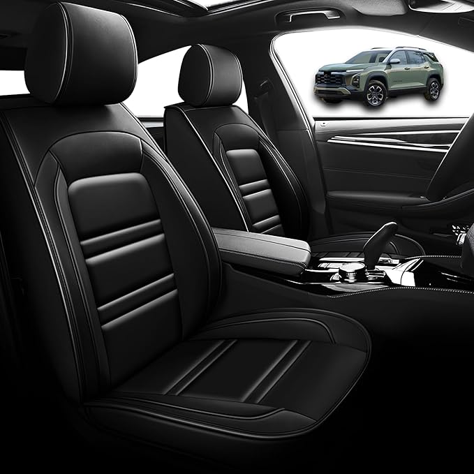 Seat Cover for Equinox 2005-2025 | Car Seat Covers Front Seats, Waterproof Seat Protectors, Automotive Front Seat Covers (Front Seat, Black)