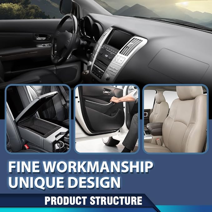 PIT66 Dash Bezel Cover Dashboard Panel Compatible with LX RX330 2004-2006/ LX RX350 2007-2009/ LX RX400h 2006-2008 Black