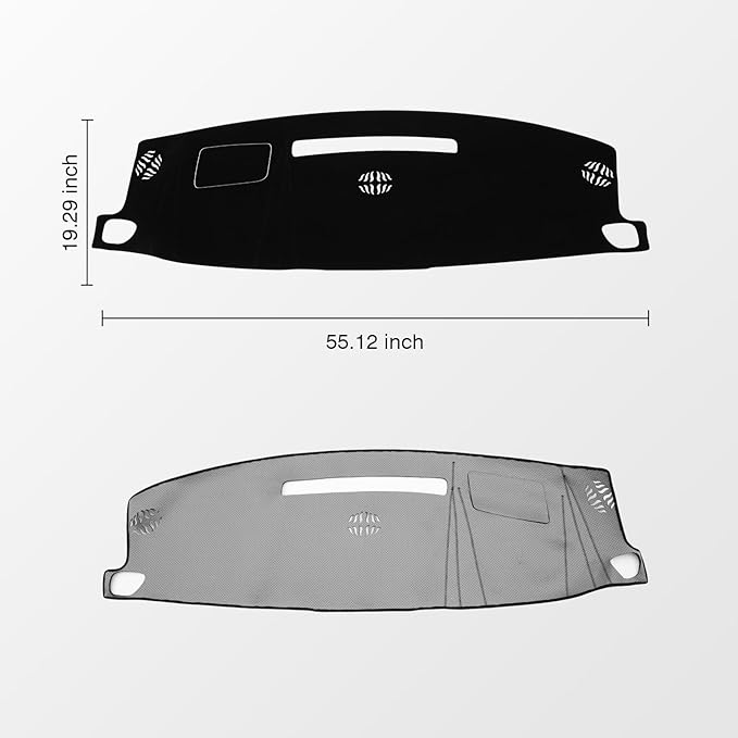 KUST Car Dash Cover for Chevrolet Suburban/GMC Yukon/Chevy Tahoe(Not for GMC Yukon Denali) 2021 2022 2023 Polyester Dashboard Cover Non-Slip Dashboard Cover Dash Mat Sunshade No Glare Black