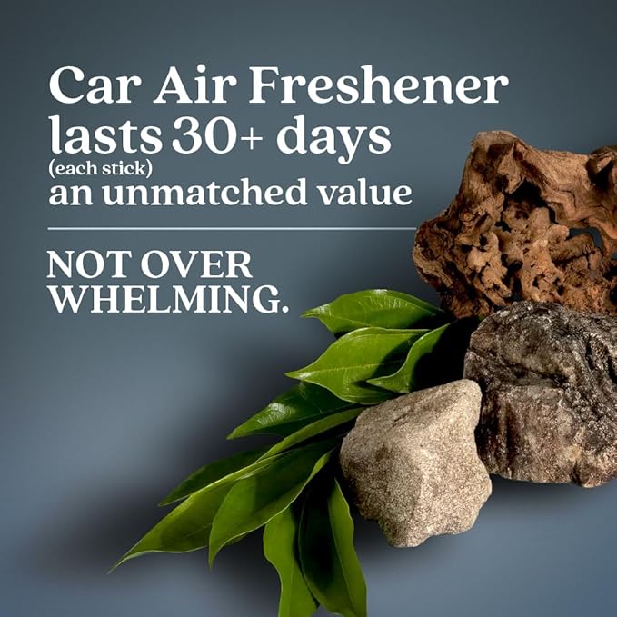 Enviroscent Non-Toxic Car Vent Clip | Single Use Car Air Freshener | Car Scent Lasting Over 30 Days Each, 8 Count (Coastal Storm & Teakwood)