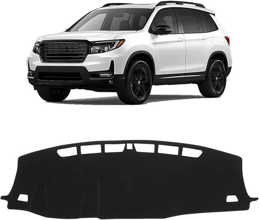 KUST Car Dash Cover for Honda Pilot 2016-2022/Ridgeline 2017-2025/Passport 2019-2025 Polyester Dashboard Cover Non-Slip Dashboard Pad Carpet Dash Protector Interior Accessories for Passport Black