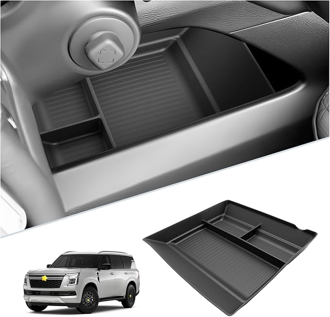 SKTU Upgrade for 2025 2026 Nissan Armada Accessories Center Console Organizer for 2025 2026 Nissan Armada Under Console Tray 2025 2026 Armada Lower Console Tray ABS Durable
