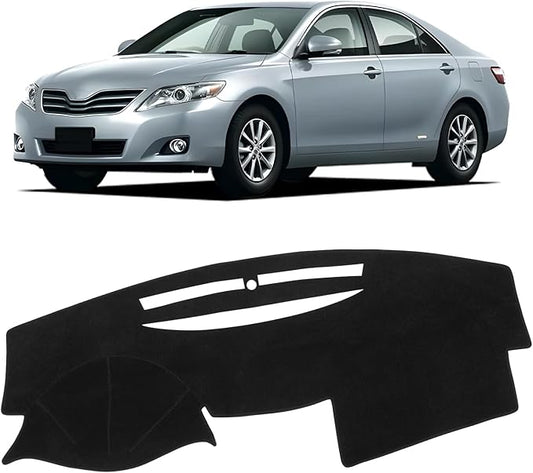 KUST Car Dash Cover Compatible with Toyota Camry 2007 2008 2009 2010 2011 Polyester Dashboard Cover Non-Slip Dash Protector Interior Accessories for Camry Custom Fit Dash Mat No Glare Black