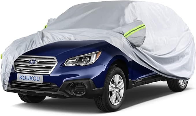 Koukou SUV Car Cover Custom Fit Subaru Outback from 1994 to 2025, Waterproof All Weather for Automobiles, Sun Rain Dust Snow Protection. (Ships from US Warehouse, Arrive Within 3-7 Days)